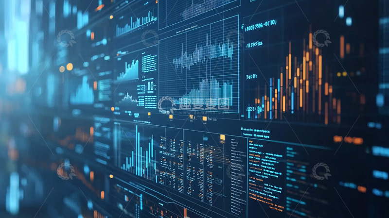 高清大图下载【趣麦麦图】科技数据可视化界面