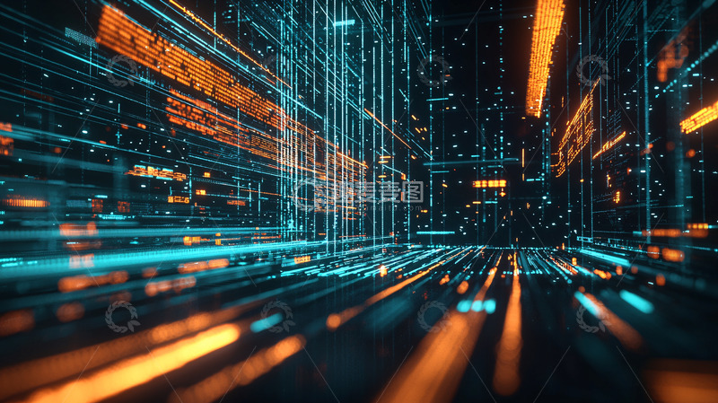 高清大图下载【趣麦麦图】抽象数据流高清图片