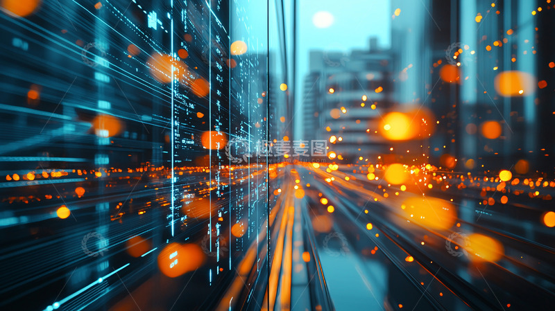 高清大图下载【趣麦麦图】科技感城市夜景