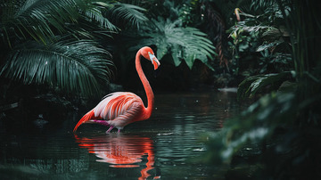 粉色火烈鸟高清图片