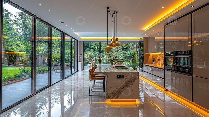 高清大图下载【趣麦麦图】现代极简开放式厨房