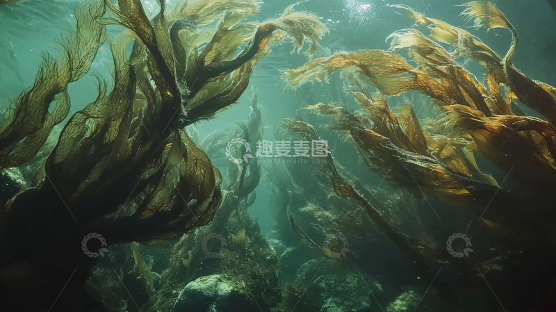 高清大图下载【趣麦麦图】海底巨藻森林