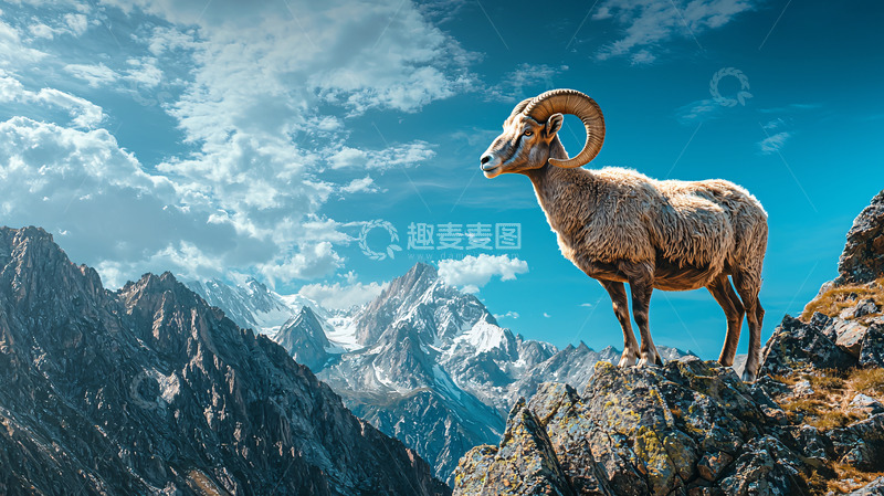 高清大图下载【趣麦麦图】山地野山羊高清图片