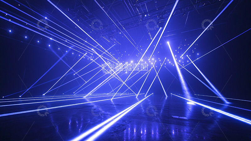高清大图下载【趣麦麦图】蓝色激光束