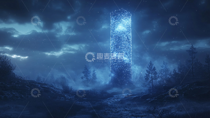 高清大图下载【趣麦麦图】冰封之地神秘光柱