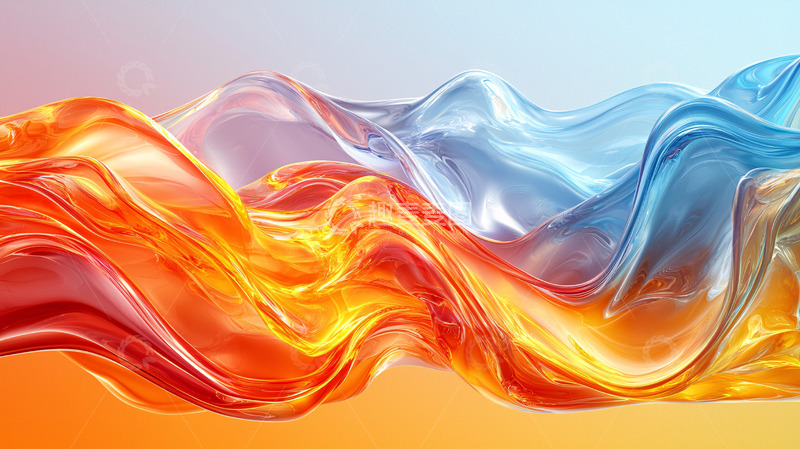 高清大图下载【趣麦麦图】流体渐变色抽象艺术