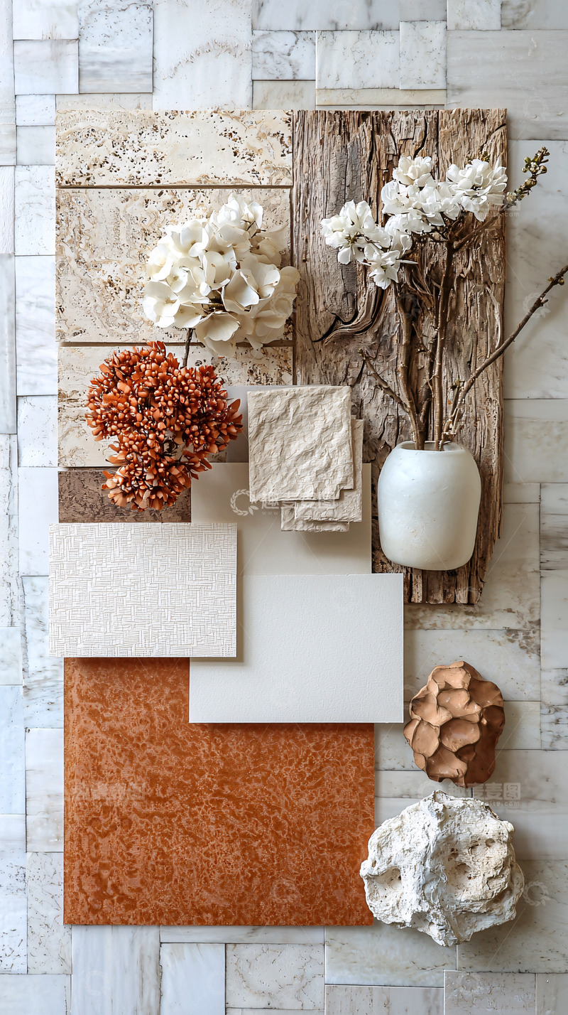 高清大图下载【趣麦麦图】简约风格的材料样板