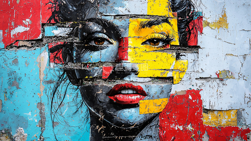 高清大图下载【趣麦麦图】抽象女性肖像