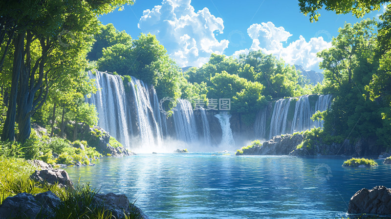 高清大图下载【趣麦麦图】瀑布8