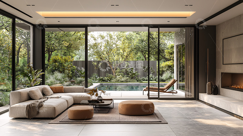 高清大图下载【趣麦麦图】现代简约客厅设计