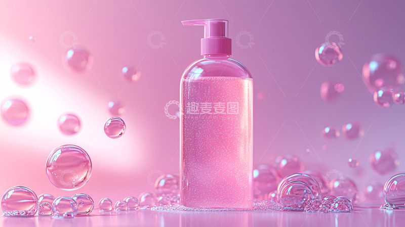高清大图下载【趣麦麦图】粉色液体皂