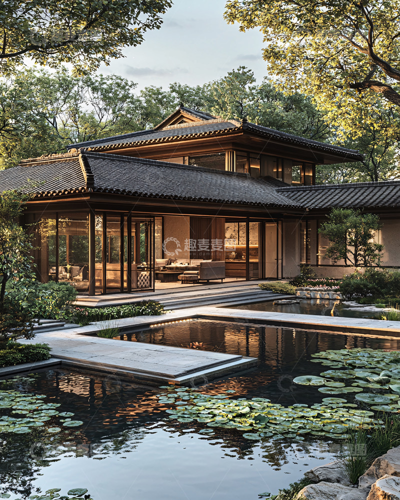 高清大图下载【趣麦麦图】中式别墅