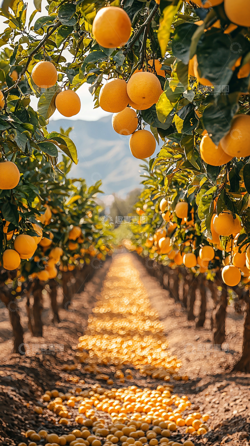 高清大图下载【趣麦麦图】橙子树果园