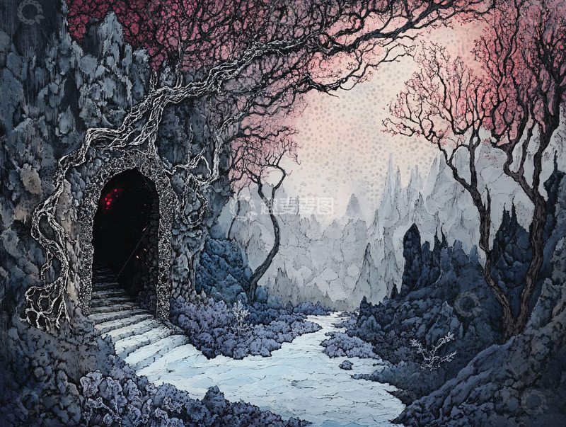 高清大图下载【趣麦麦图】神秘山洞入口