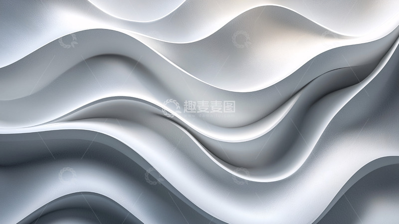 高清大图下载【趣麦麦图】-银色流体波浪背景