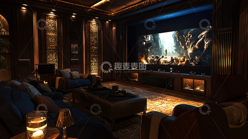 高清大图下载【趣麦麦图】高端私人家庭影院
