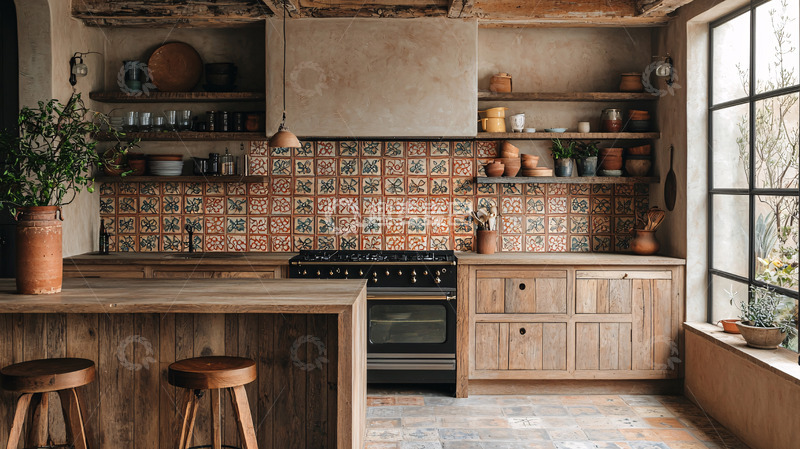 高清大图下载【趣麦麦图】温馨复古风厨房