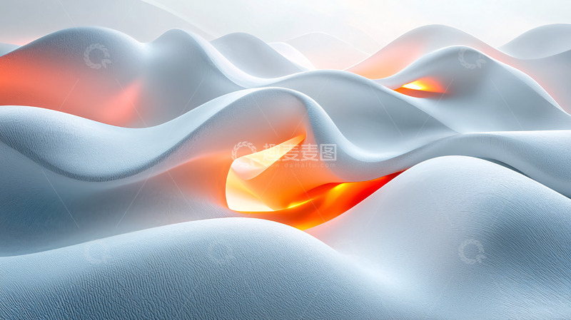 高清大图下载【趣麦麦图】光影流动的抽象曲线