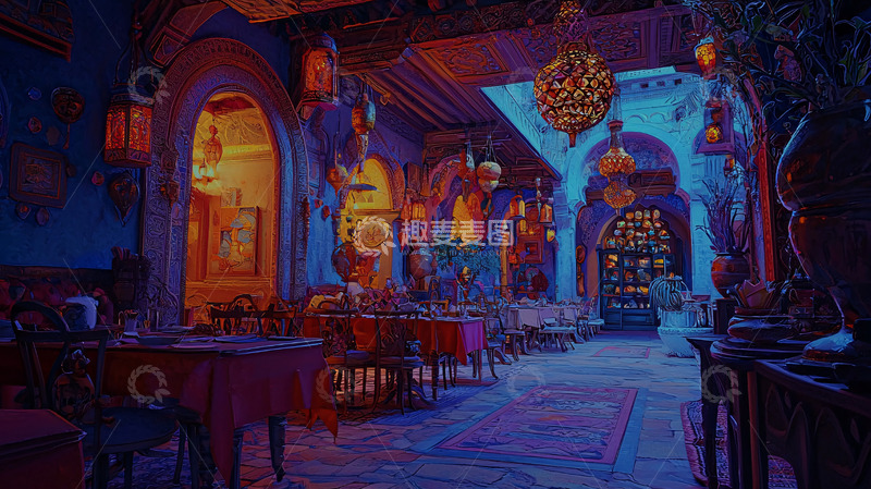 高清大图下载【趣麦麦图】阿拉伯风格室内设计
