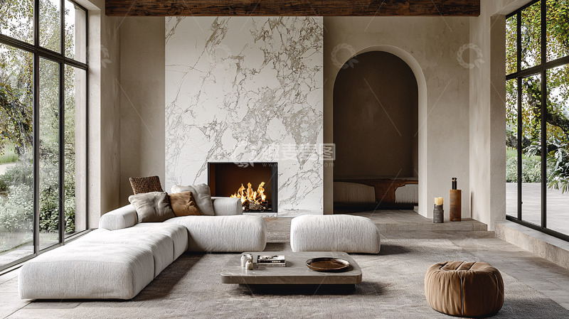 高清大图下载【趣麦麦图】简约现代风格客厅