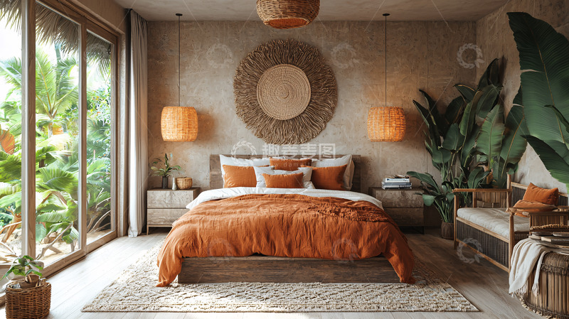 高清大图下载【趣麦麦图】阳光洒落的卧室一角