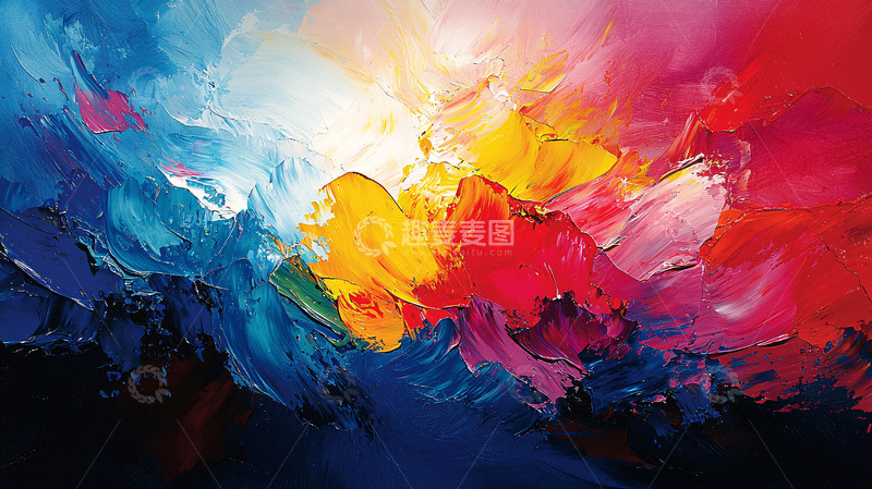 高清大图下载【趣麦麦图】抽象油画