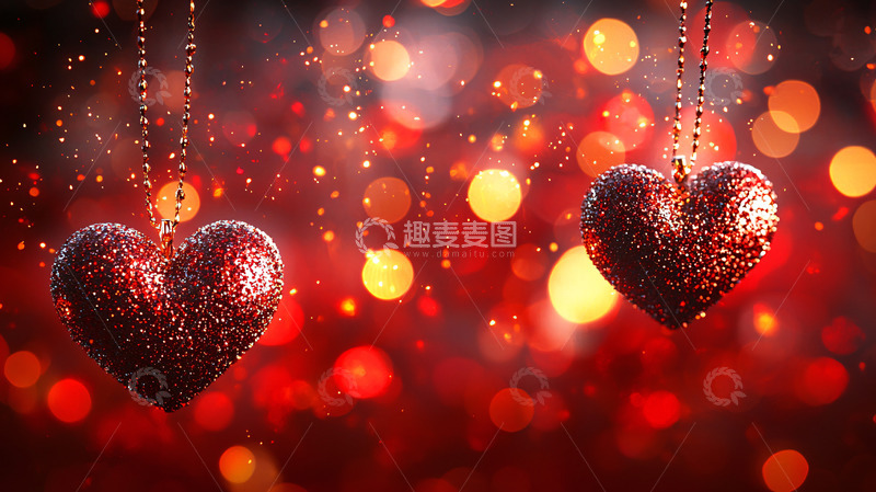 高清大图下载【趣麦麦图】闪耀红心吊坠