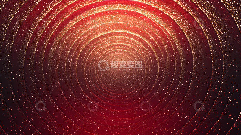 高清大图下载【趣麦麦图】红色金光环形隧道