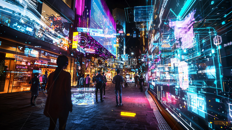 高清大图下载【趣麦麦图】未来都市夜景1