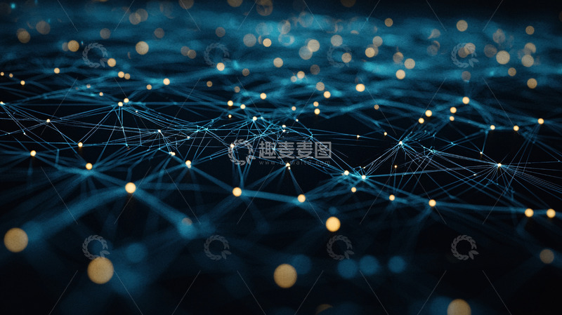 高清大图下载【趣麦麦图】抽象网络连接