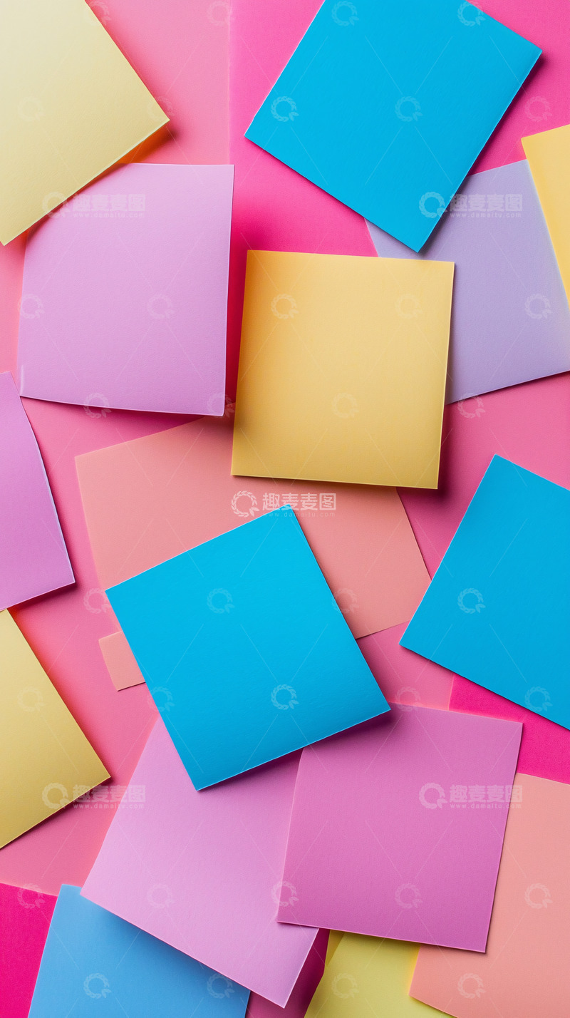 高清大图下载【趣麦麦图】彩色便签纸