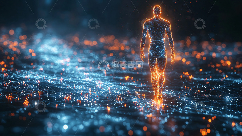 高清大图下载【趣麦麦图】数据化身在赛博空间漫步