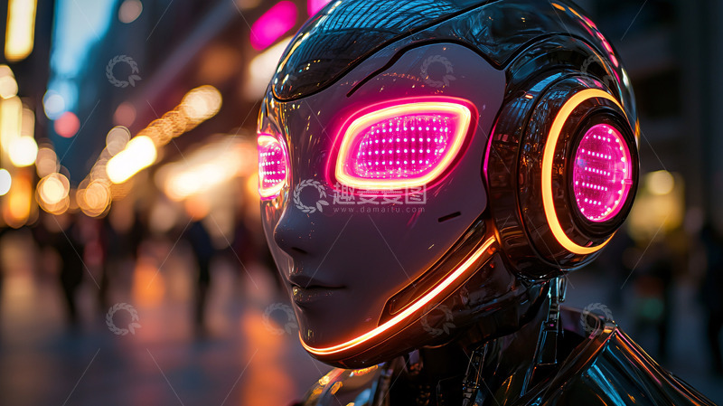 高清大图下载【趣麦麦图】未来科技感机器人