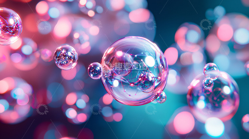 高清大图下载【趣麦麦图】粉色梦幻泡泡