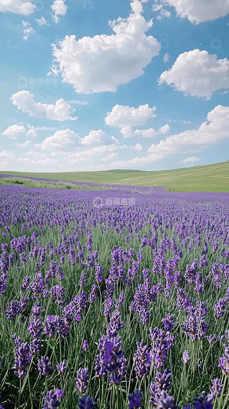 高清大图下载【趣麦麦图】薰衣草花田风景