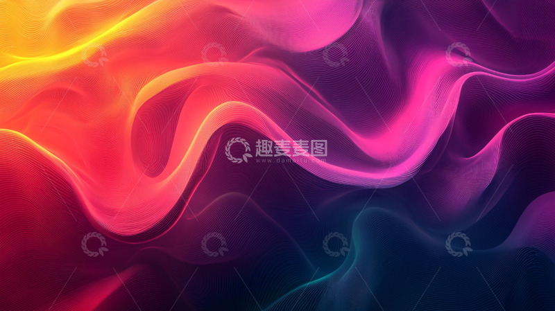 高清大图下载【趣麦麦图】彩色流动抽象背景