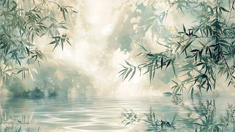 高清大图下载【趣麦麦图】水墨竹林