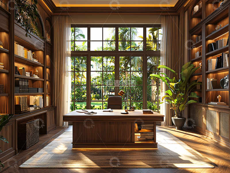 高清大图下载【趣麦麦图】书房设计