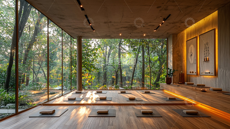 高清大图下载【趣麦麦图】森林瑜伽馆