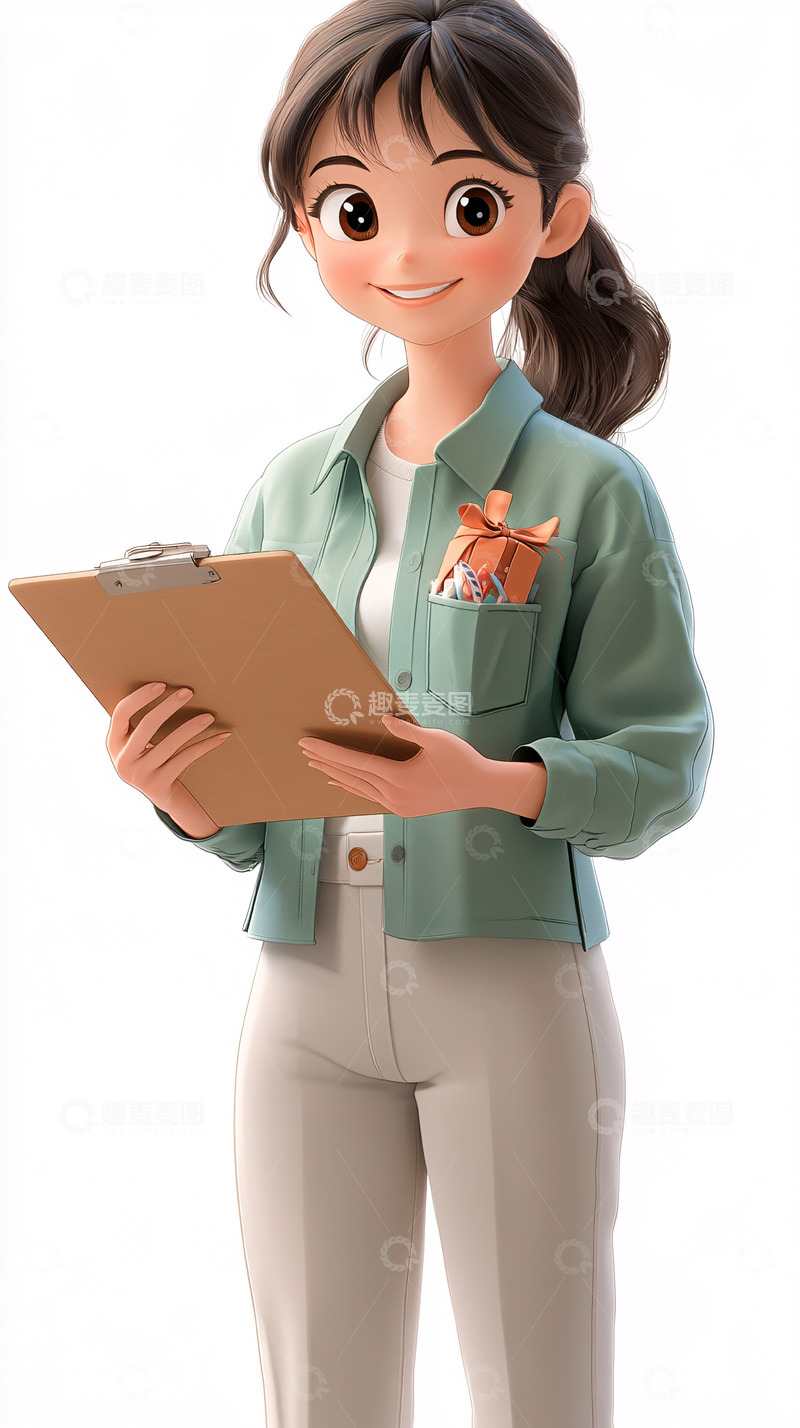 高清大图下载【趣麦麦图】卡通女孩1