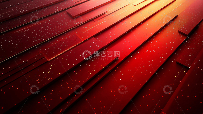 高清大图下载【趣麦麦图】红色几何抽象背景