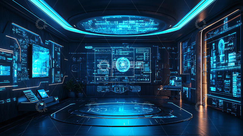 高清大图下载【趣麦麦图】-未来科技感控制中心