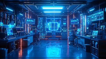 未来科技感房间