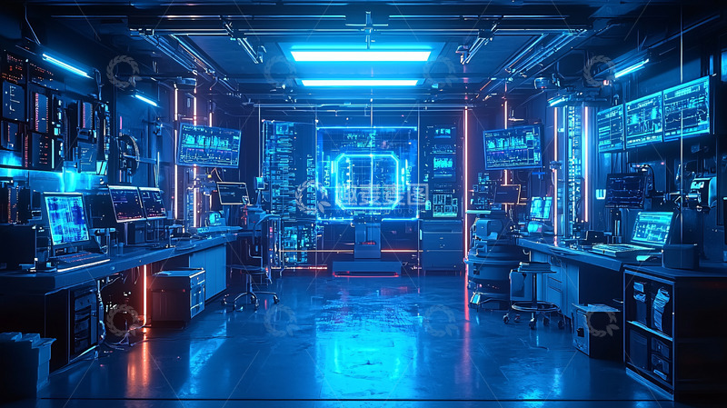 高清大图下载【趣麦麦图】未来科技感房间