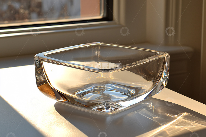 高清大图下载【趣麦麦图】透明方碗在阳光下