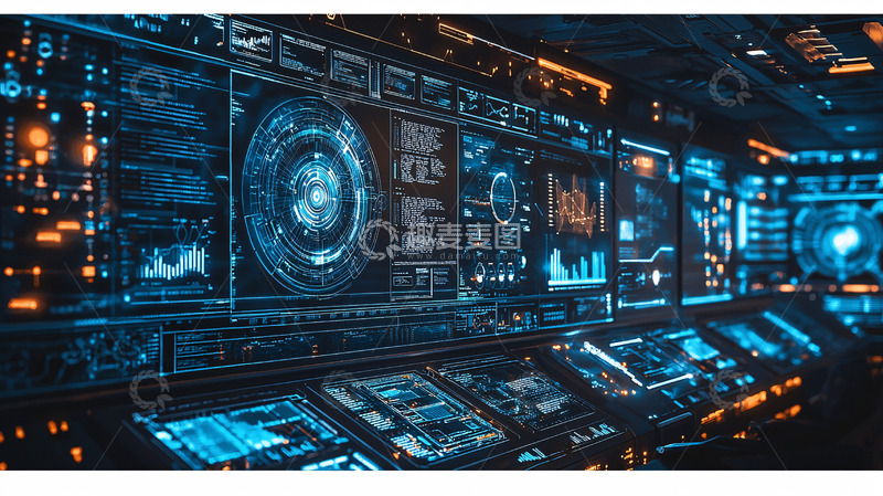 高清大图下载【趣麦麦图】-未来科技感控制面板