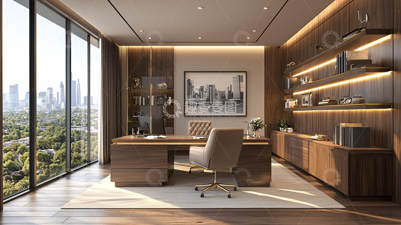 高清大图下载【趣麦麦图】现代风格高端总裁办公室