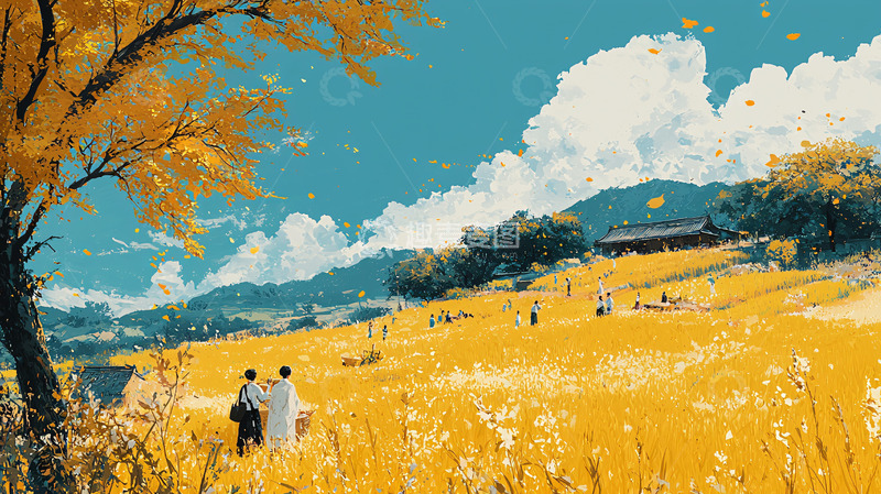 高清大图下载【趣麦麦图】秋日田园景色