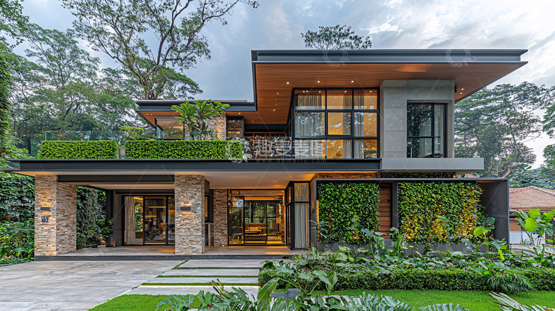 高清大图下载【趣麦麦图】现代简约别墅1