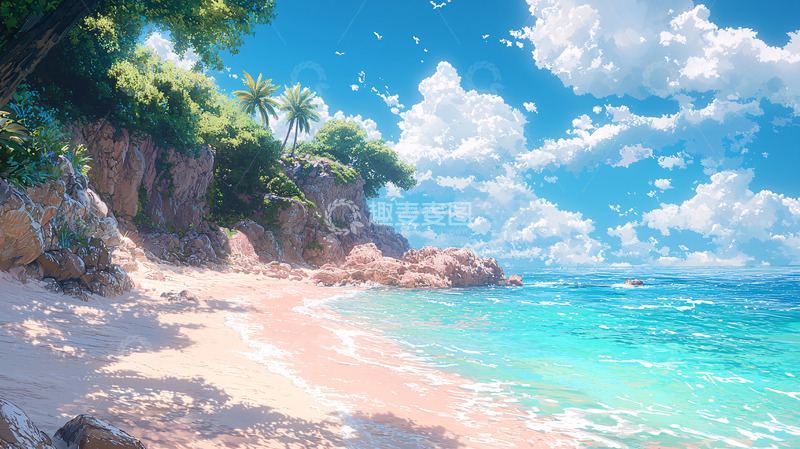 高清大图下载【趣麦麦图】阳光沙滩海边风景